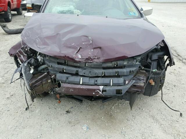 3FAHP0GA5BR120639 - 2011 FORD FUSION S MAROON photo 7