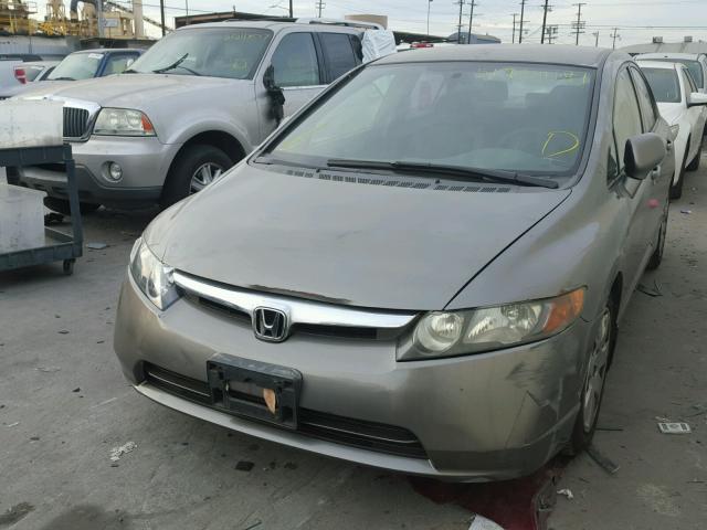 2HGFA16517H506251 - 2007 HONDA CIVIC LX SILVER photo 2