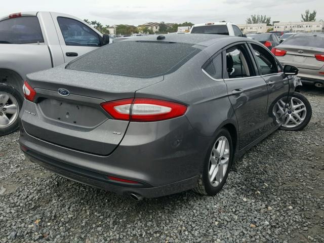 3FA6P0H77ER212866 - 2014 FORD FUSION SE GRAY photo 4