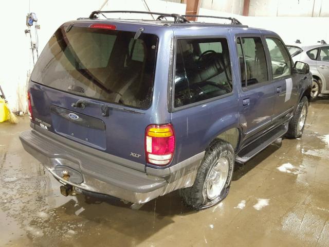 1FMZU34E9XZA50142 - 1999 FORD EXPLORER BLUE photo 4