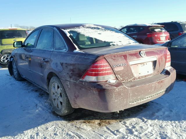 1MEFM40135G614648 - 2005 MERCURY MONTEGO LU MAROON photo 3