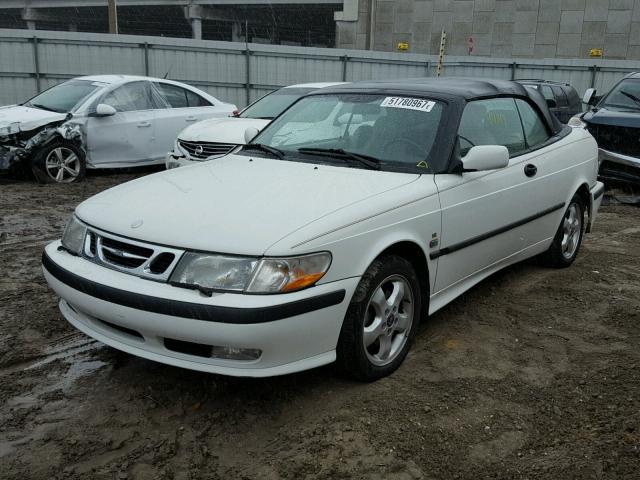 YS3DF78K917000854 - 2001 SAAB 9-3 SE WHITE photo 2