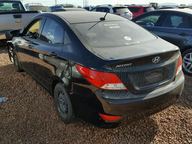 KMHCT4AE3DU397526 - 2013 HYUNDAI ACCENT GLS BLACK photo 3