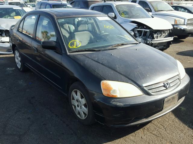 2HGES26772H597387 - 2002 HONDA CIVIC EX BLACK photo 1