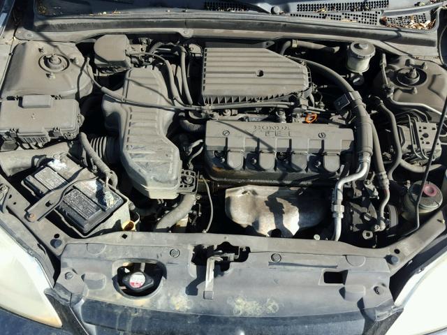 2HGES26772H597387 - 2002 HONDA CIVIC EX BLACK photo 7