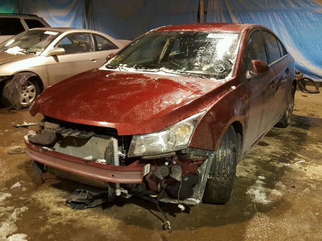 1G1PC5SB6F7122016 - 2015 CHEVROLET CRUZE LT RED photo 2