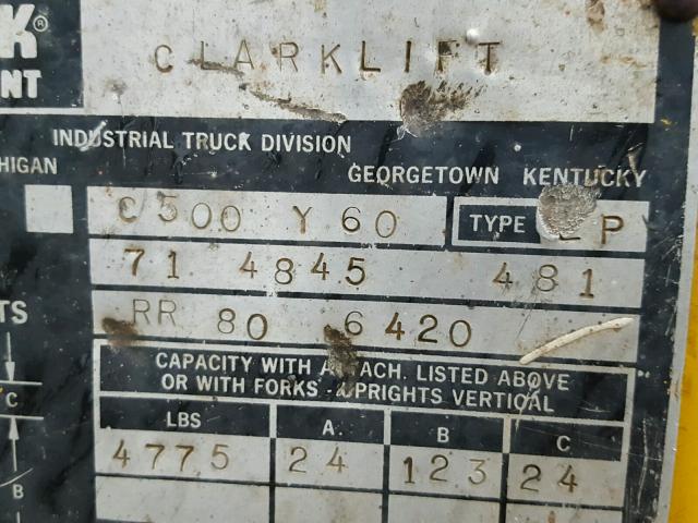 714845481 - 2000 CLAR FORKLIFT 黄色 照片 10