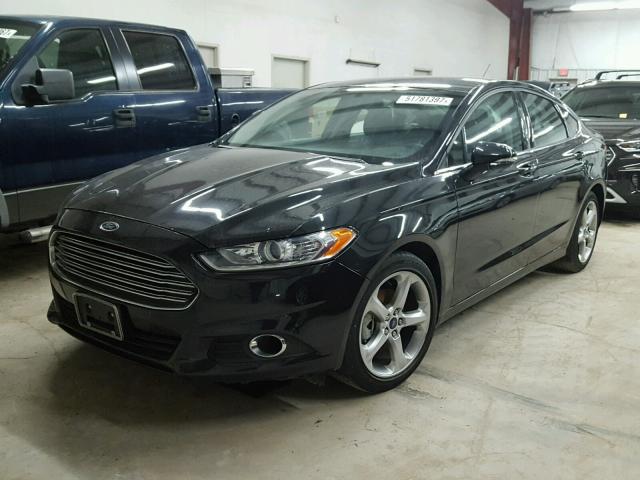 3FA6P0H70FR219336 - 2015 FORD FUSION SE BLACK photo 2