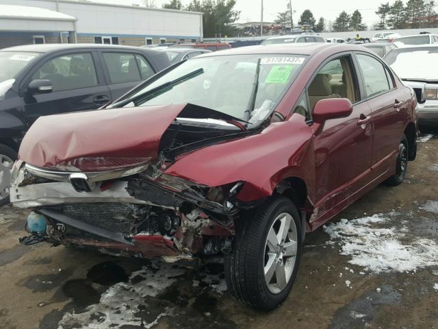 1HGFA16867L079940 - 2007 HONDA CIVIC EX RED photo 2