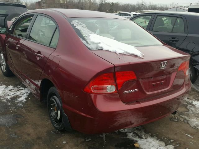 1HGFA16867L079940 - 2007 HONDA CIVIC EX RED photo 3