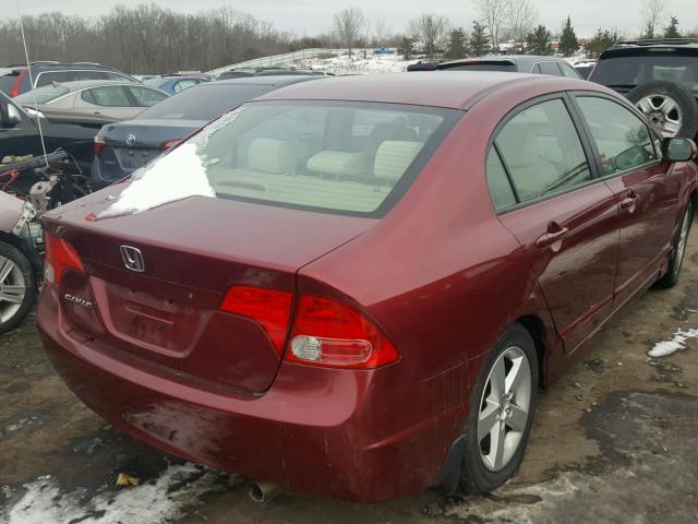 1HGFA16867L079940 - 2007 HONDA CIVIC EX RED photo 4