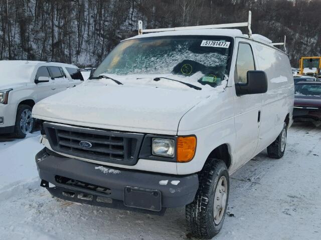 1FTNE14W37DB04013 - 2007 FORD ECONOLINE WHITE photo 2