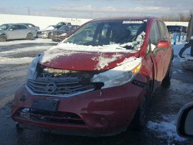 3N1CE2CP7EL388991 - 2014 NISSAN VERSA NOTE RED photo 2