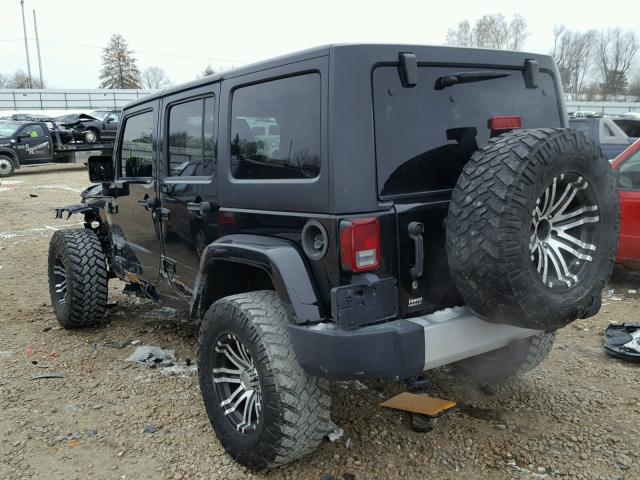 1C4BJWEG2CL159751 - 2012 JEEP WRANGLER U BLACK photo 3