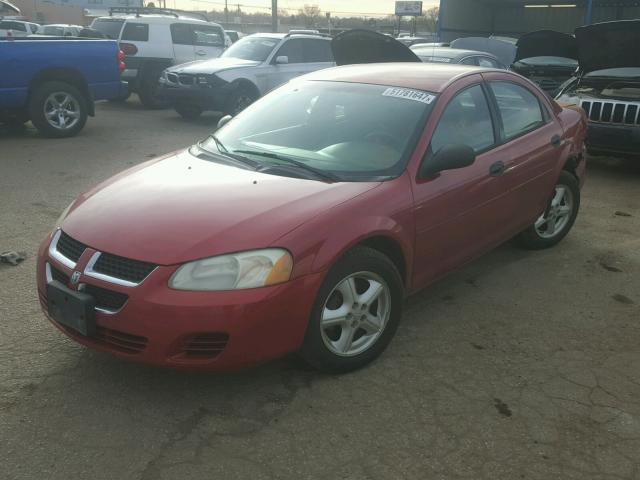 1B3EL36T24N181113 - 2004 DODGE STRATUS SE RED photo 2