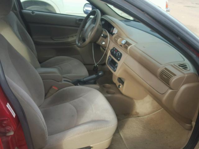 1B3EL36T24N181113 - 2004 DODGE STRATUS SE RED photo 5