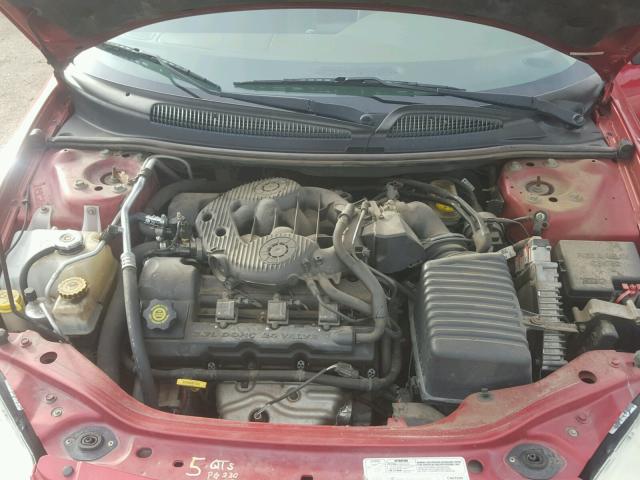 1B3EL36T24N181113 - 2004 DODGE STRATUS SE RED photo 7