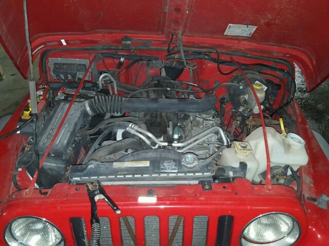 1J4FA49S66P713675 - 2006 JEEP WRANGLER / RED photo 7