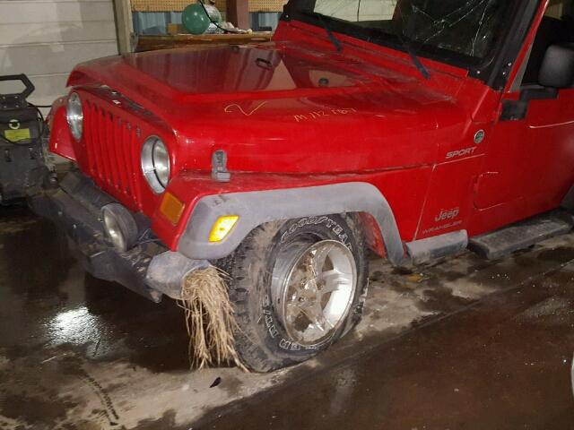 1J4FA49S66P713675 - 2006 JEEP WRANGLER / RED photo 9