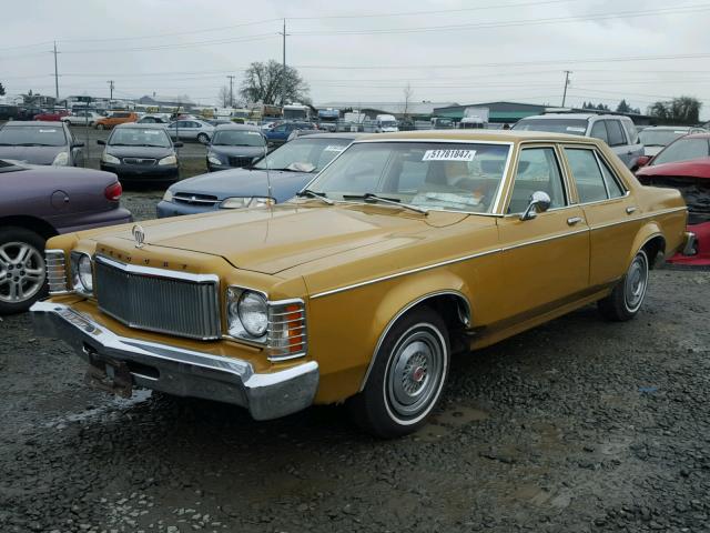 7W34F501915 - 1977 MERCURY MARAUDER GOLD photo 2