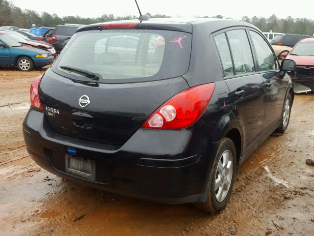 3N1BC13E97L376404 - 2007 NISSAN VERSA S BLACK photo 4