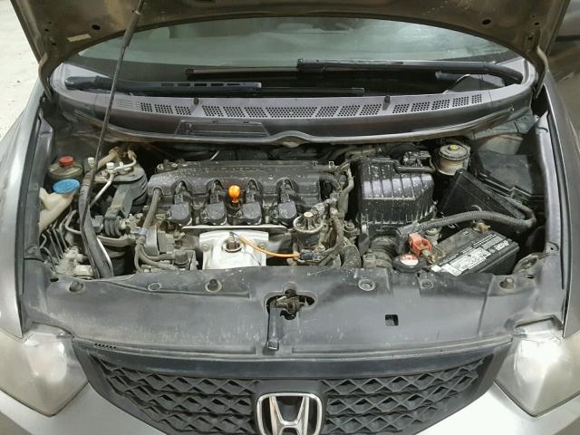 2HGFG12669H514832 - 2009 HONDA CIVIC LX GRAY photo 7