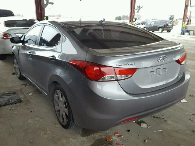 KMHDH4AE6CU334053 - 2012 HYUNDAI ELANTRA GL GRAY photo 3