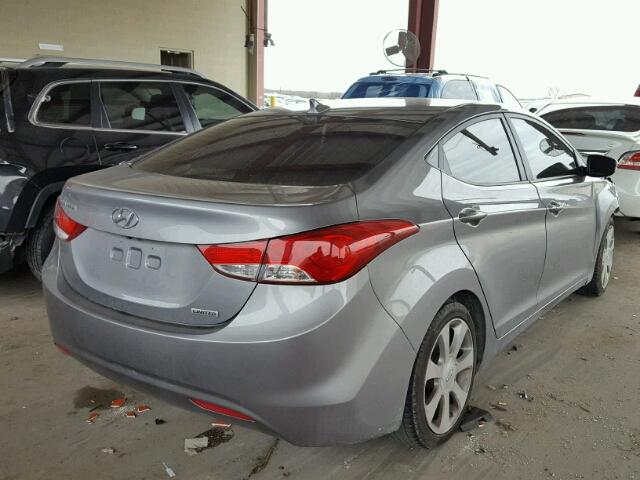 KMHDH4AE6CU334053 - 2012 HYUNDAI ELANTRA GL GRAY photo 4