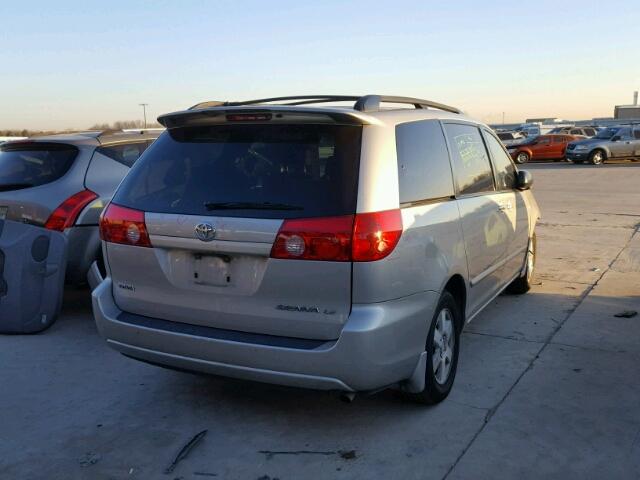 5TDZK23C97S003053 - 2007 TOYOTA SIENNA CE SILVER photo 4