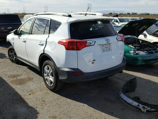 2T3ZFREV8DW039824 - 2013 TOYOTA RAV4 LE WHITE photo 3