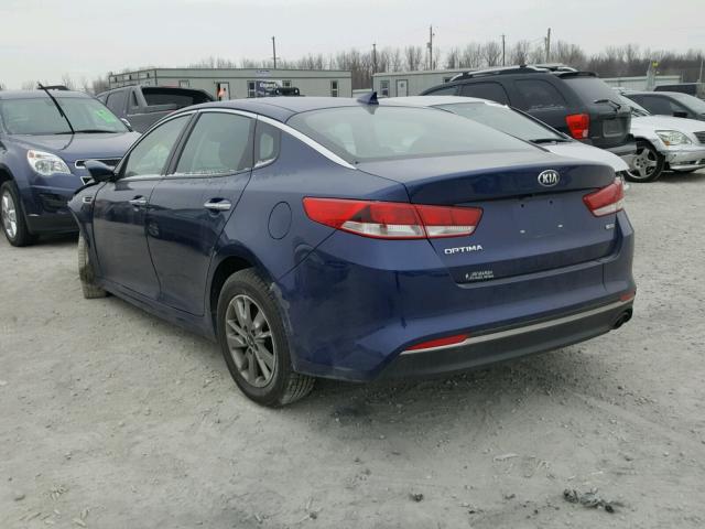 5XXGT4L18GG057184 - 2016 KIA OPTIMA LX BLUE photo 3