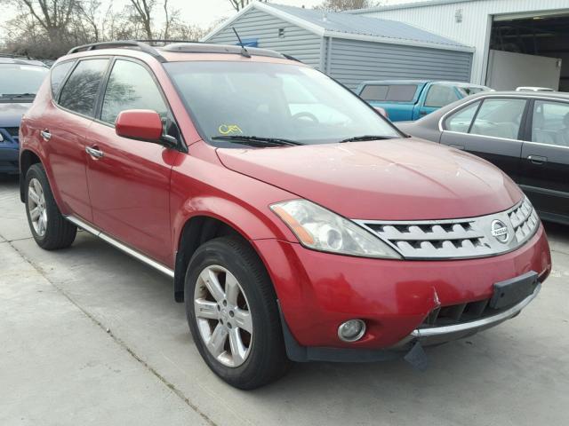 JN8AZ08T06W406279 - 2006 NISSAN MURANO SL RED photo 1