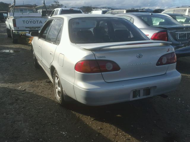 1NXBR12E91Z440172 - 2001 TOYOTA COROLLA CE SILVER photo 3