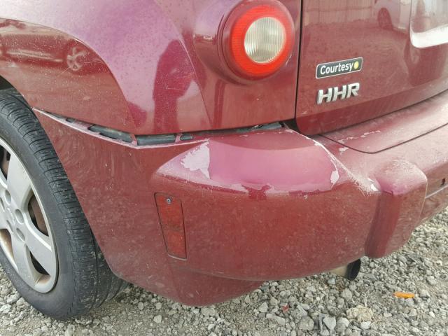 3GNDA13DX7S513849 - 2007 CHEVROLET HHR LS MAROON photo 9
