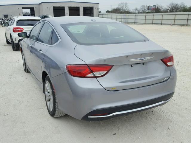 1C3CCCAB0FN708061 - 2015 CHRYSLER 200 LIMITE SILVER photo 3