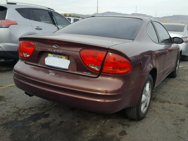 1G3NL12E5XC352480 - 1999 OLDSMOBILE ALERO GL BURGUNDY photo 4