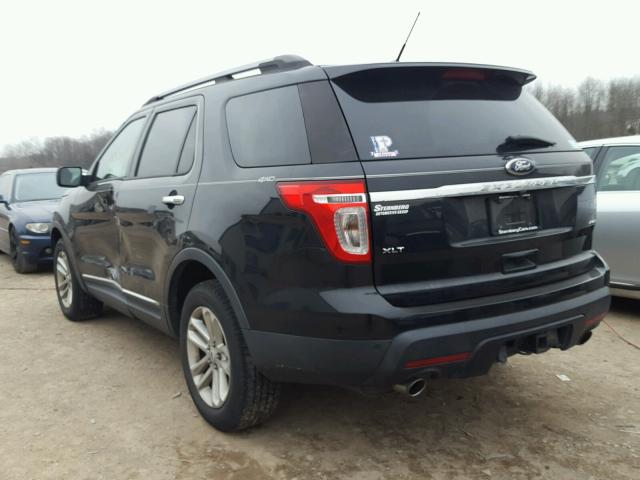 1FM5K8D88DGB52258 - 2013 FORD EXPLORER X BLACK photo 3