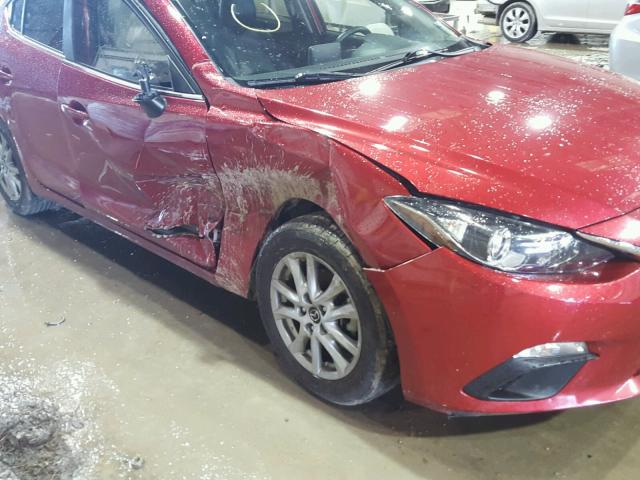 JM1BM1W79E1130576 - 2014 MAZDA 3 GRAND TO RED photo 9