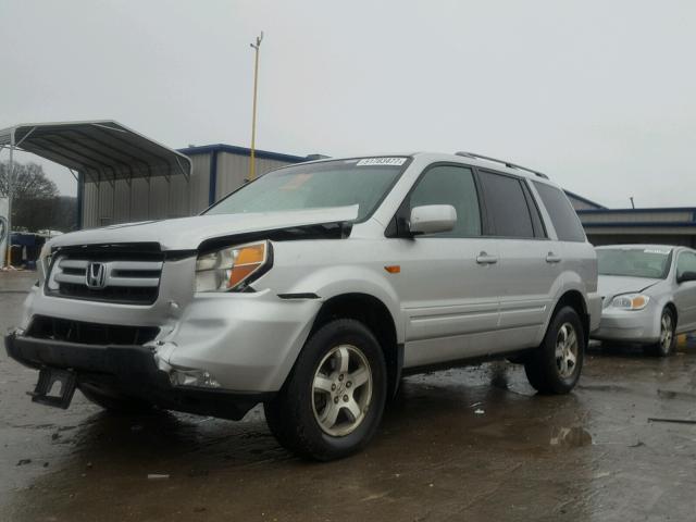 5FNYF18767B003697 - 2007 HONDA PILOT EXL SILVER photo 2