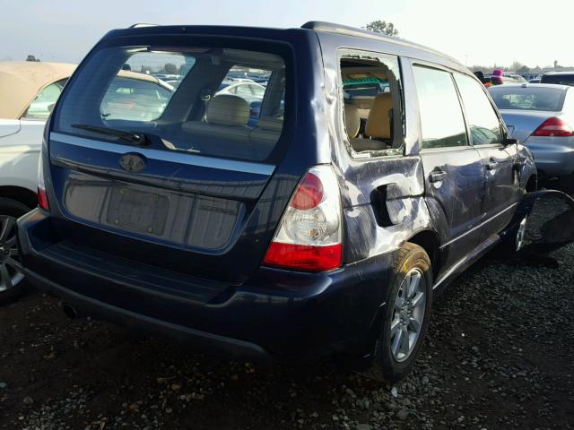 JF1SG65666G754708 - 2006 SUBARU FORESTER 2 BLUE photo 4