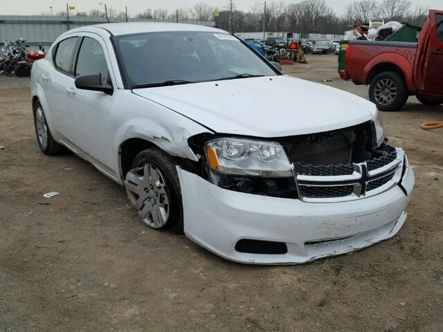 1C3CDZAB6CN260114 - 2012 DODGE AVENGER SE WHITE photo 1