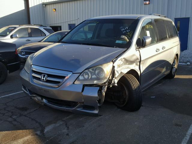 5FNRL38406B053864 - 2006 HONDA ODYSSEY EX GRAY photo 2