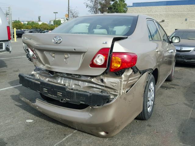 1NXBU40E59Z130261 - 2009 TOYOTA COROLLA BA GOLD photo 4