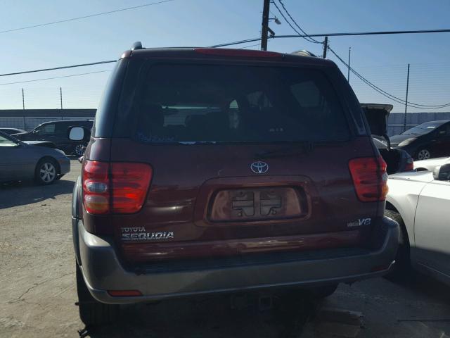 5TDZT34A83S147798 - 2003 TOYOTA SEQUOIA SR RED photo 10