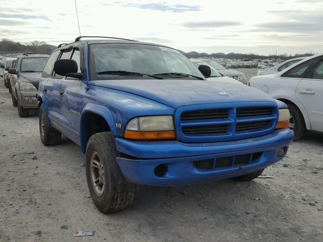 1B4HS28Y7WF185900 - 1998 DODGE DURANGO BLUE photo 1