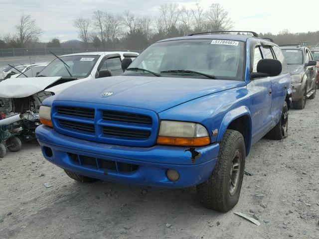 1B4HS28Y7WF185900 - 1998 DODGE DURANGO BLUE photo 2