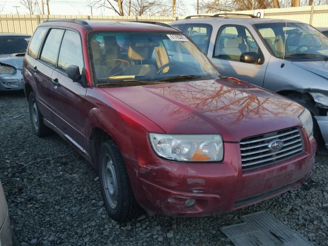 JF1SG63687H729775 - 2007 SUBARU FORESTER 2 RED photo 1