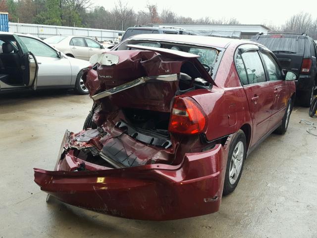 1G1ZS58FX7F136207 - 2007 CHEVROLET MALIBU LS მუქწითელი ფოტო 4