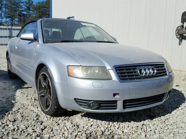 WAUAC48H74K006172 - 2004 AUDI A4 1.8 CAB SILVER photo 1