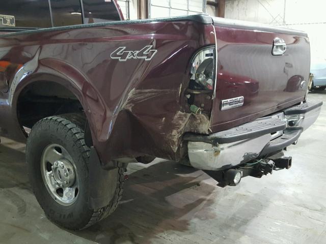1FTSW21PX6ED62122 - 2006 FORD F250 SUPER MAROON photo 9